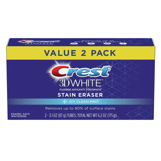 Pasta Do Zębów Crest 3D White Stain Eraser Icy Clean Mint Value 2 Pack 175g
